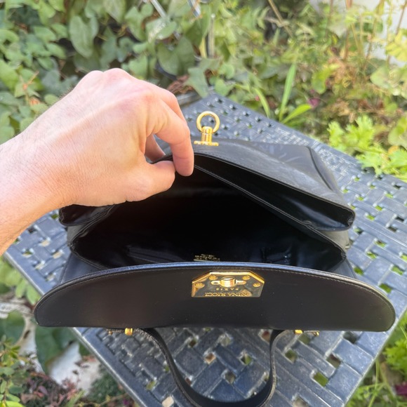 Nina Ricci Paris Monogram Black Coated Canvas Top Handle Satchel Bag Unworn - Picture 12 of 16